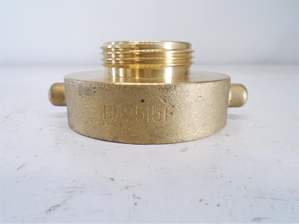 Lot of (2) Dixon 1.5" NHF x 2" NHF Brass Hydrant Adapter Pin Lug HA2515F